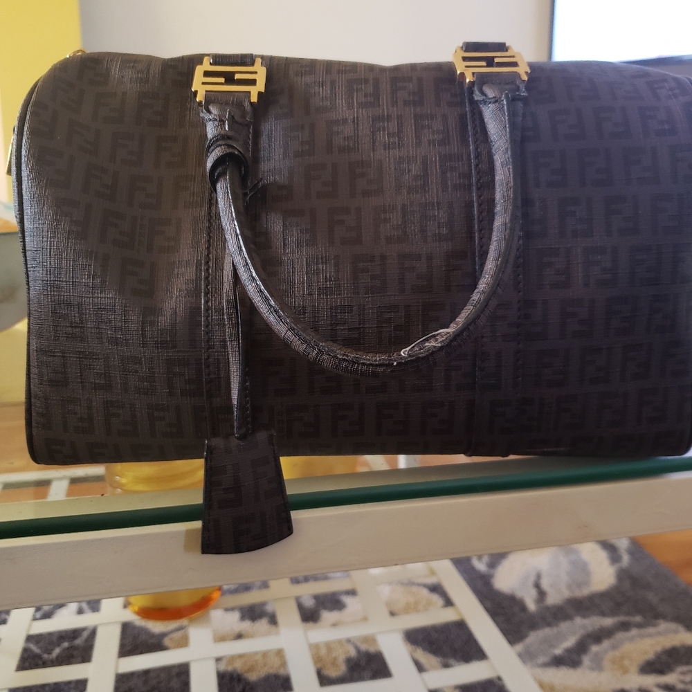 Fendi Zucca Boston Bag